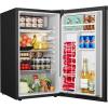 EUHOMY 3.2 Cu.Ft Mini Fridge with Freezer, Single Door Compact Refrigerator, Adjustable Thermostat, Mini Refrigerator Energy Saving, Mini fridge for Bedroom, Dorm, Office, Black(Black)
