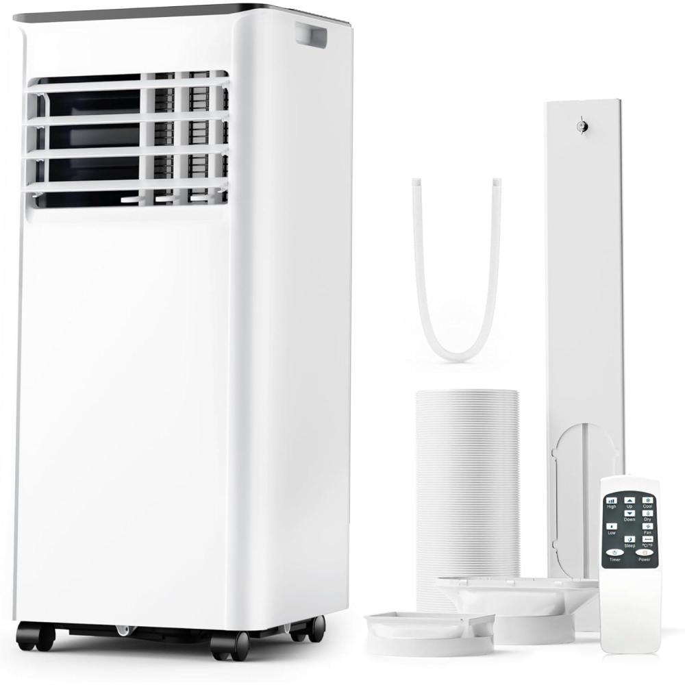 imageEUHOMY Portable Air Conditioners 12000 Btu 3 in 1 Portable Cooling AC with Dehumidifier Fan Modes Standup AC Unit with 46dB Low Noise ampamp 24H Timer Sleep Mode for Bedroom Rooms up to 550 SqFt10 000 BTU