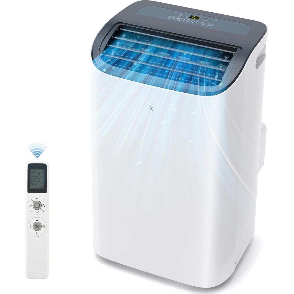 imageEUHOMY Portable Air Conditioners 12000 Btu 3 in 1 Portable Cooling AC with Dehumidifier Fan Modes Standup AC Unit with 46dB Low Noise ampamp 24H Timer Sleep Mode for Bedroom Rooms up to 550 SqFt12 000 BTU