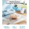EUHOMY 10,000 BTU Portable Air Conditioners Up to 450 sq.ft, 3-1 Standing Smart Cooling AC with Remote, Dehumidifier, Fan, Air Conditioner Cools Room, 3 Modes, 24-hour timer, LED Display, Bedroom(10 000 BTU  NEW)
