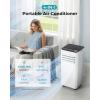 EUHOMY 10,000 BTU Portable Air Conditioners Up to 450 sq.ft, 3-1 Standing Smart Cooling AC with Remote, Dehumidifier, Fan, Air Conditioner Cools Room, 3 Modes, 24-hour timer, LED Display, Bedroom(8 000 BTU)