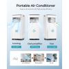 EUHOMY 10,000 BTU Portable Air Conditioners Up to 450 sq.ft, 3-1 Standing Smart Cooling AC with Remote, Dehumidifier, Fan, Air Conditioner Cools Room, 3 Modes, 24-hour timer, LED Display, Bedroom(10 000 BTU  NEW 2025)