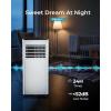 EUHOMY 10,000 BTU Portable Air Conditioners Up to 450 sq.ft, 3-1 Standing Smart Cooling AC with Remote, Dehumidifier, Fan, Air Conditioner Cools Room, 3 Modes, 24-hour timer, LED Display, Bedroom(10 000 BTU  NEW 2025)