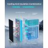 EUHOMY 7.4 Cu.Ft. Refrigerator with Freezer, 2 Door Fridge, Adjustable Thermostat，Large Capacity, Refrigerator for Kitchen/Dorm/Office/Apartment – Food Storage or Cooling drinks, Black(Black)