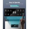 EUHOMY Commercial Ice Maker,105lbs/24H,Stainless Steel Under Counter Ice Machine with Water Filter,33lbs Storage Capacity, 45 Cubes in 8-12 Mins, Freestanding Ice Machine for Home/Bar/Cafe/Restaurant