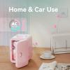 EUHOMY Mini Fridge, 4 Liter/6 Cans AC/DC Small Refrigerator for Skincare, Portable Cooler and Warmer for Skin Care, Cosmetics, Beverage, 4L Makeup Mini Fridge for Bedroom, Car, Office, Dorm, Pink(Pink)