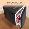 EUHOMY Mini Fridge, 4 Liter/6 Cans AC/DC Small Refrigerator for Skincare, Portable Cooler and Warmer for Skin Care, Cosmetics, Beverage, 4L Makeup Mini Fridge for Bedroom, Car, Office, Dorm, Pink(Black)