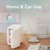 EUHOMY Mini Fridge, 4 Liter/6 Cans AC/DC Small Refrigerator for Skincare, Portable Cooler and Warmer for Skin Care, Cosmetics, Beverage, 4L Makeup Mini Fridge for Bedroom, Car, Office, Dorm, Pink(White)