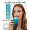 EUHOMY Nugget Ice Maker Countertop, Max 40lbs/Day, Auto-Cleaning, 2Qt Reservoir, Compact Sonic Ice Maker with 2.5lbs Basket and Scoop, Soft Chewable Nugget Ice for Home/Party/RV/Camping (Stainless)(Stainless)