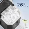 EUHOMY Nugget Ice Makers Countertop, Ready in 8 Mins, 35lbs/24H, Self-Cleaning, Portable Ice Maker Machine with Ice Scoop & Basket, Sonic Ice Maker with Chewable Pellet Ice for Home/Party/RV/Camping(Black)