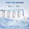 EUHOMY Nugget Ice Makers Countertop, Ready in 8 Mins, 35lbs/24H, Self-Cleaning, Portable Ice Maker Machine with Ice Scoop & Basket, Sonic Ice Maker with Chewable Pellet Ice for Home/Party/RV/Camping(Black)