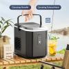 EUHOMY Nugget Ice Makers Countertop, Ready in 8 Mins, 35lbs/24H, Self-Cleaning, Portable Ice Maker Machine with Ice Scoop & Basket, Sonic Ice Maker with Chewable Pellet Ice for Home/Party/RV/Camping(Black)