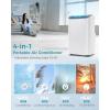 EUHOMY Portable Air Conditioners 12,000 Btu, 3 in 1 Portable Cooling AC with Dehumidifier, Fan Modes, Stand-up AC Unit with 46dB Low Noise & 24H Timer, Sleep Mode for Bedroom, Rooms up to 550 Sq.Ft(12 000 BTU with HEAT)