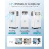 EUHOMY Portable Air Conditioners 12,000 Btu, 3 in 1 Portable Cooling AC with Dehumidifier, Fan Modes, Stand-up AC Unit with 46dB Low Noise & 24H Timer, Sleep Mode for Bedroom, Rooms up to 550 Sq.Ft(8000 BTU  NEW)