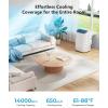 EUHOMY Portable Air Conditioners 12,000 Btu, 3 in 1 Portable Cooling AC with Dehumidifier, Fan Modes, Stand-up AC Unit with 46dB Low Noise & 24H Timer, Sleep Mode for Bedroom, Rooms up to 550 Sq.Ft(14 000 BTU)