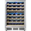 EUHOMY 12 Inch Wine Cooler Refrigerator, Wine Fridge 18 Bottles, Built-in or Freestanding with Double-Layer Tempered Glass Door, Mini Fridge with Quiet and Temperature Memory Function(24″ Dual Zone Wine Cooler)