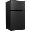 EUHOMY 7.4 Cu.Ft. Refrigerator with Freezer, 2 Door Fridge, Adjustable Thermostat，Large Capacity, Refrigerator for Kitchen/Dorm/Office/Apartment – Food Storage or Cooling drinks, Black(Black)