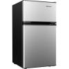 EUHOMY 7.4 Cu.Ft. Refrigerator with Freezer, 2 Door Fridge, Adjustable Thermostat，Large Capacity, Refrigerator for Kitchen/Dorm/Office/Apartment – Food Storage or Cooling drinks, Black(Silver)