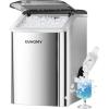 EUHOMY Nugget Ice Maker Countertop, Max 40lbs/Day, Auto-Cleaning, 2Qt Reservoir, Compact Sonic Ice Maker with 2.5lbs Basket and Scoop, Soft Chewable Nugget Ice for Home/Party/RV/Camping (Stainless)(Stainless)