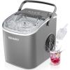 EUHOMY Nugget Ice Maker Countertop, Max 40lbs/Day, Auto-Cleaning, 2Qt Reservoir, Compact Sonic Ice Maker with 2.5lbs Basket and Scoop, Soft Chewable Nugget Ice for Home/Party/RV/Camping (Stainless)(Grey)