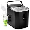 EUHOMY Nugget Ice Makers Countertop, Ready in 8 Mins, 35lbs/24H, Self-Cleaning, Portable Ice Maker Machine with Ice Scoop & Basket, Sonic Ice Maker with Chewable Pellet Ice for Home/Party/RV/Camping(Black)