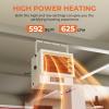 EUHOMY Electric Garage Heater 10000 Watt, Hardwired Ceiling Workshop heater with Full-Function Remote & 9-Hour Timer, ETL Compliant 240V Wall Heater Suitable for Garage, Workshop, Warehouse(5 000-Watt)