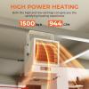 EUHOMY Electric Garage Heater 10000 Watt, Hardwired Ceiling Workshop heater with Full-Function Remote & 9-Hour Timer, ETL Compliant 240V Wall Heater Suitable for Garage, Workshop, Warehouse(10 000-Watt)