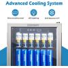 EUHOMY 11.4Cu.Ft Back Bar Cooler With 3 Glass Doors, 53″ Counter Height Beverage Refrigerator with LED Lighting, Commercial Display Bar Fridge for Beer,Soda Drinks,Wine, Black(3.2 CUFT Beverage Refrigerator)
