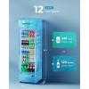 EUHOMY 11.4Cu.Ft Back Bar Cooler With 3 Glass Doors, 53″ Counter Height Beverage Refrigerator with LED Lighting, Commercial Display Bar Fridge for Beer,Soda Drinks,Wine, Black(12 CUFT Commercial Refrigerator)