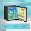 EUHOMY 1.7 Cu.Ft Mini Fridge with Freezer, Reversible Single Door Compact Refrigerator, Adjustable Thermostat, Energy Saving, Mini Fridge for Bedroom, Office, Dorm, Black(Silver)