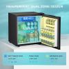 EUHOMY 1.7 Cu.Ft Mini Fridge with Freezer, Reversible Single Door Compact Refrigerator, Adjustable Thermostat, Energy Saving, Mini Fridge for Bedroom, Office, Dorm, Black(Black)