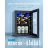 EUHOMY 18L Beverage Refrigerator Cooler, 24 Cans Mini Fridge with Quiet Compressor, Countertop Small Fridge with 40°F-61°F Digital Temperature Control, LED Lgiht for Home, Bar, Office(18L)