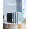 EUHOMY 18L Beverage Refrigerator Cooler, 24 Cans Mini Fridge with Quiet Compressor, Countertop Small Fridge with 40°F-61°F Digital Temperature Control, LED Lgiht for Home, Bar, Office(18L)