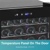 EUHOMY 18L Beverage Refrigerator Cooler, 24 Cans Mini Fridge with Quiet Compressor, Countertop Small Fridge with 40°F-61°F Digital Temperature Control, LED Lgiht for Home, Bar, Office(4.5 CUFT)