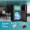 EUHOMY 18L Beverage Refrigerator Cooler, 24 Cans Mini Fridge with Quiet Compressor, Countertop Small Fridge with 40°F-61°F Digital Temperature Control, LED Lgiht for Home, Bar, Office(3.0 CUFT)