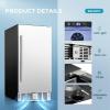 EUHOMY 18L Beverage Refrigerator Cooler, 24 Cans Mini Fridge with Quiet Compressor, Countertop Small Fridge with 40°F-61°F Digital Temperature Control, LED Lgiht for Home, Bar, Office(3.6 CUFT)