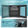 EUHOMY 48 Can Beverage Refrigerator cooler-Mini Fridge Glass Door for Beer Drinks Wines, Countertop Beverage Fridge with Adjustable Shelves Blue LED for Home/Office/Dorm/Bar, 1.3 cu.ft(1.3 CUFT)