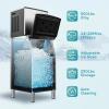 EUHOMY Commercial Ice Maker Machine 400Lb/24H, Ice Ready in 10-15 min,SECOP Compressor, Industrial Ice Machine with 130Lbs Automatic Ice Bin Dispenser, Ice Maker Machine for Hotel/Restaurant/Business(500lbs)