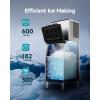 EUHOMY Commercial Ice Maker Machine 400Lb/24H, Ice Ready in 10-15 min,SECOP Compressor, Industrial Ice Machine with 130Lbs Automatic Ice Bin Dispenser, Ice Maker Machine for Hotel/Restaurant/Business(600lbs)