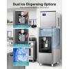 EUHOMY Commercial Ice Maker Machine 400Lb/24H, Ice Ready in 10-15 min,SECOP Compressor, Industrial Ice Machine with 130Lbs Automatic Ice Bin Dispenser, Ice Maker Machine for Hotel/Restaurant/Business(400lbs/with Ice Dispenser)
