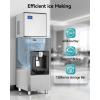 EUHOMY Commercial Ice Maker Machine 400Lb/24H, Ice Ready in 10-15 min,SECOP Compressor, Industrial Ice Machine with 130Lbs Automatic Ice Bin Dispenser, Ice Maker Machine for Hotel/Restaurant/Business(400lbs/with Ice Dispenser)
