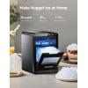 EUHOMY Nugget Ice Maker Countertop, 40Lbs/24H Pebble Ice Maker Machine, Self-Cleaning Countertop Sonic Ice Makers with Ice Scoop&Basket, Pellet Ice Maker Machine for Home/Kitchen/Office(Black)