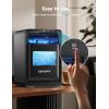 EUHOMY Nugget Ice Maker Countertop, 40Lbs/24H Pebble Ice Maker Machine, Self-Cleaning Countertop Sonic Ice Makers with Ice Scoop&Basket, Pellet Ice Maker Machine for Home/Kitchen/Office(Black)
