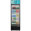 EUHOMY 11.4Cu.Ft Back Bar Cooler With 3 Glass Doors, 53″ Counter Height Beverage Refrigerator with LED Lighting, Commercial Display Bar Fridge for Beer,Soda Drinks,Wine, Black(9 CUFT Commercial Refrigerator)