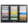 EUHOMY 11.4Cu.Ft Back Bar Cooler With 3 Glass Doors, 53″ Counter Height Beverage Refrigerator with LED Lighting, Commercial Display Bar Fridge for Beer,Soda Drinks,Wine, Black(3 Door Back Bar Cooler)