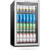 EUHOMY 11.4Cu.Ft Back Bar Cooler With 3 Glass Doors, 53″ Counter Height Beverage Refrigerator with LED Lighting, Commercial Display Bar Fridge for Beer,Soda Drinks,Wine, Black(3.2 CUFT Beverage Refrigerator)