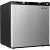 EUHOMY 1.7 Cu.Ft Mini Fridge with Freezer, Reversible Single Door Compact Refrigerator, Adjustable Thermostat, Energy Saving, Mini Fridge for Bedroom, Office, Dorm, Black(Silver)