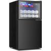 EUHOMY 18L Beverage Refrigerator Cooler, 24 Cans Mini Fridge with Quiet Compressor, Countertop Small Fridge with 40°F-61°F Digital Temperature Control, LED Lgiht for Home, Bar, Office(3.0 CUFT)