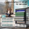EUHOMY 24 Inch Beverage Refrigerator, 180 Can Built-in Beverage Cooler, Under Counter Beer Fridge with Glass Door for Soda, Water, Wine – For Kitchen, Bar or Office(24″ Undercounter Beverage Refrigerator)