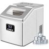 EUHOMY Countertop Ice Maker Machine, 40Lbs/24H Auto Self-Cleaning, 24 Pcs Ice/13 Mins, Portable Compact Ice Maker with Ice Scoop & Basket, Perfect for Home/Kitchen/Office/Bar(Silver)